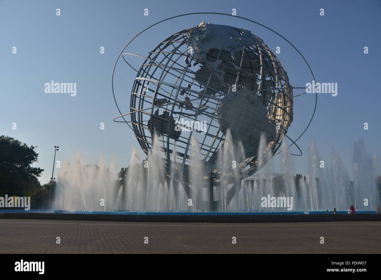 Unisphere is a spherical stainless steel representation of the Earth ...