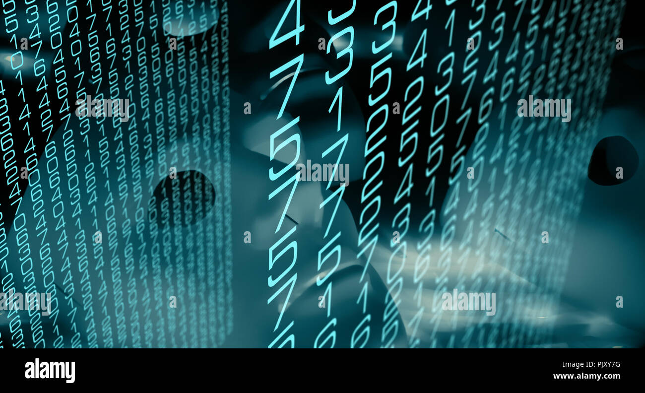 Cyber attack using new virus algorithm, future technology neural network Stock Photo