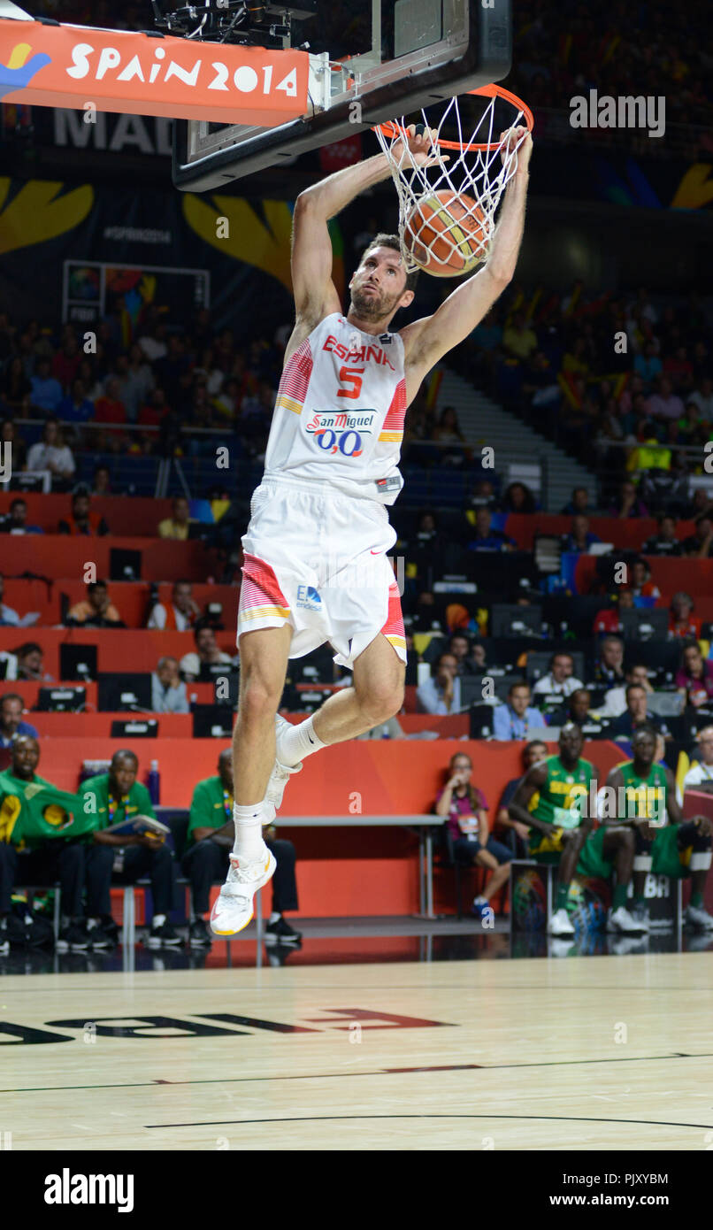 Rudy Fernandez dunking. Spain Basketball National Team, World Cup 2014