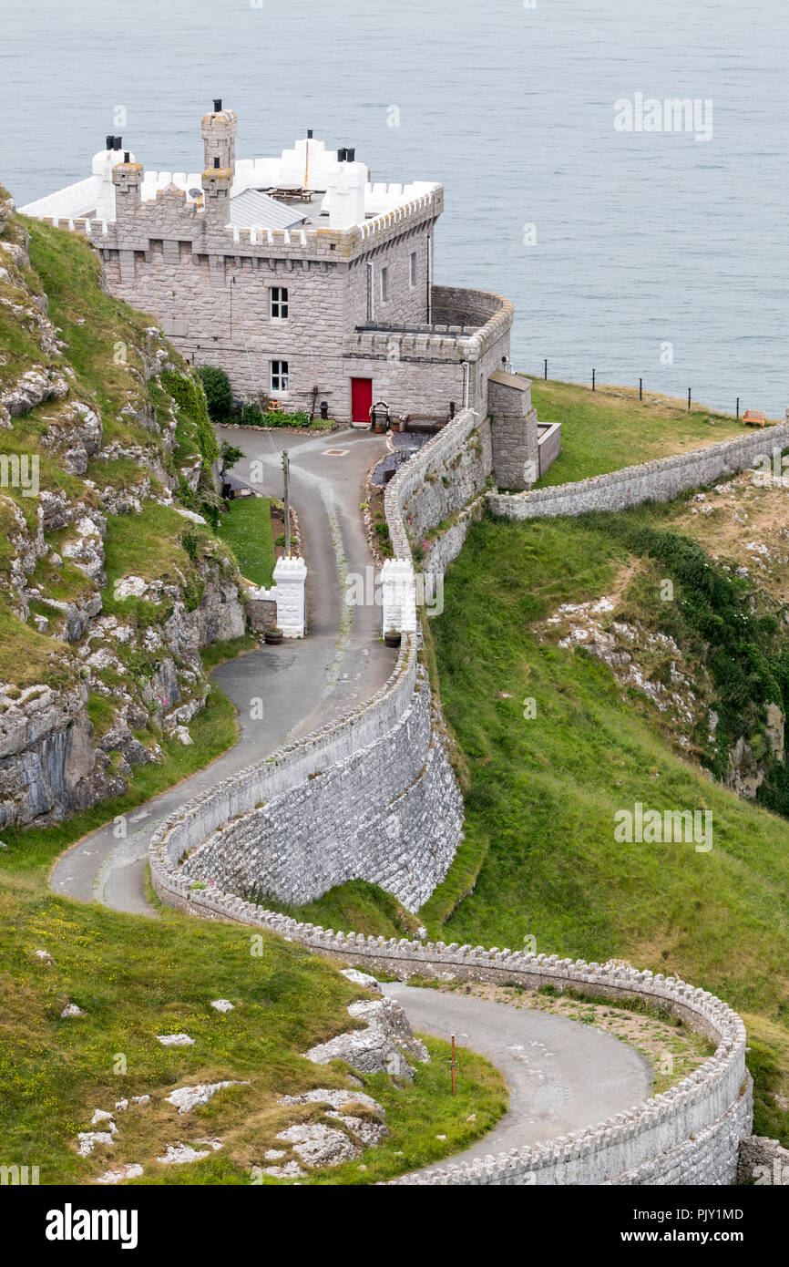 The Lighthouse on Great Orme's Head Llandudno on the North Wales coast