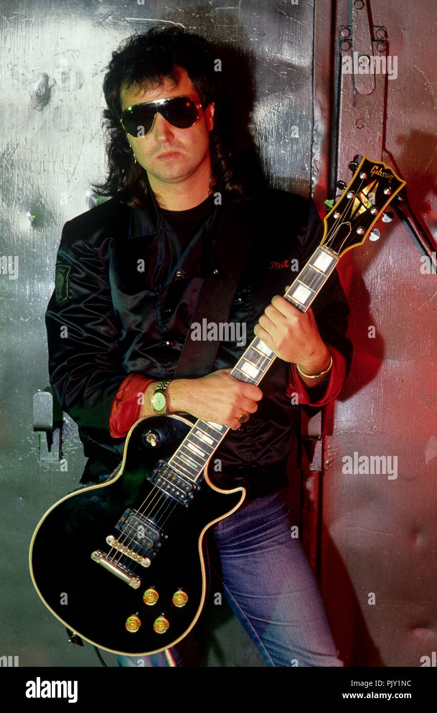 Phil Campbell (Motörhead) on 03.12.1987 in München / Munich. usage