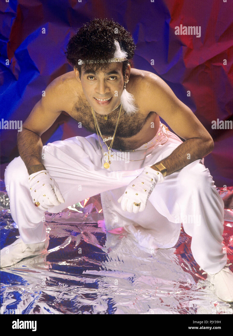 Bob Farrel (Bonny M) in the eighties usage worldwide Stock Photo Alamy