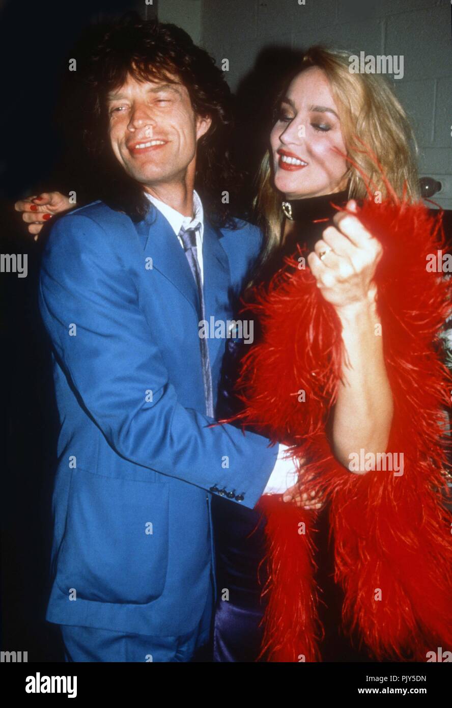 Mick Jagger Jerry Hall in 1988 Photo By Adam Scull/PHOTOlink /MediaPunch Stock Photo