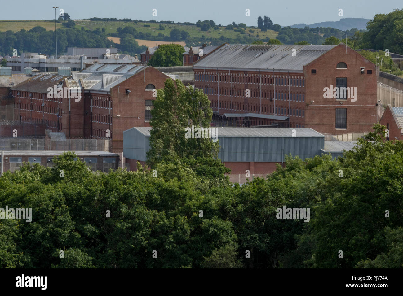 parkhurst, Albany and camp hill prisons on the isle of wight. HMP Isle of Wight. Stock Photo