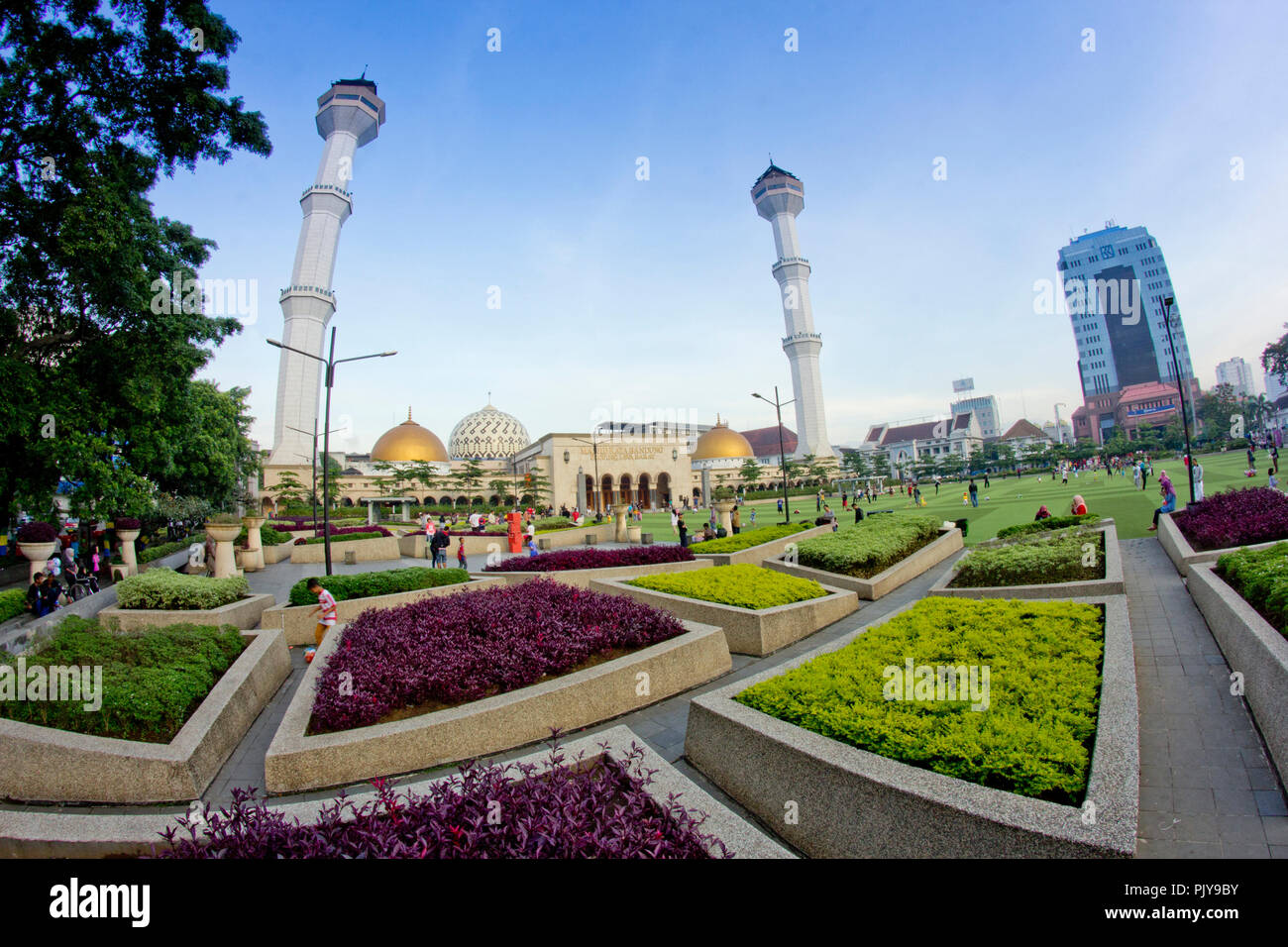 Great Mosque, Bandung City Centre, one of popular site & tourism destination in Bandung - October 2016 Stock Photo