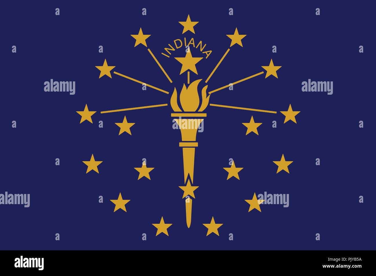 Flag of the USA State of Indiana, vector Stock Vector Image & Art - Alamy