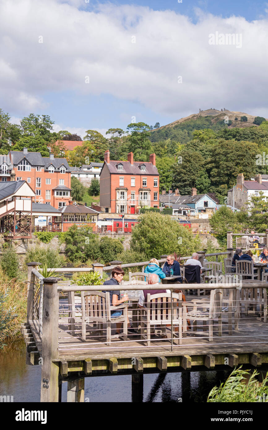 The popular Welsh town of Llangollen, Denbighshire, Wales, UK Stock Photo