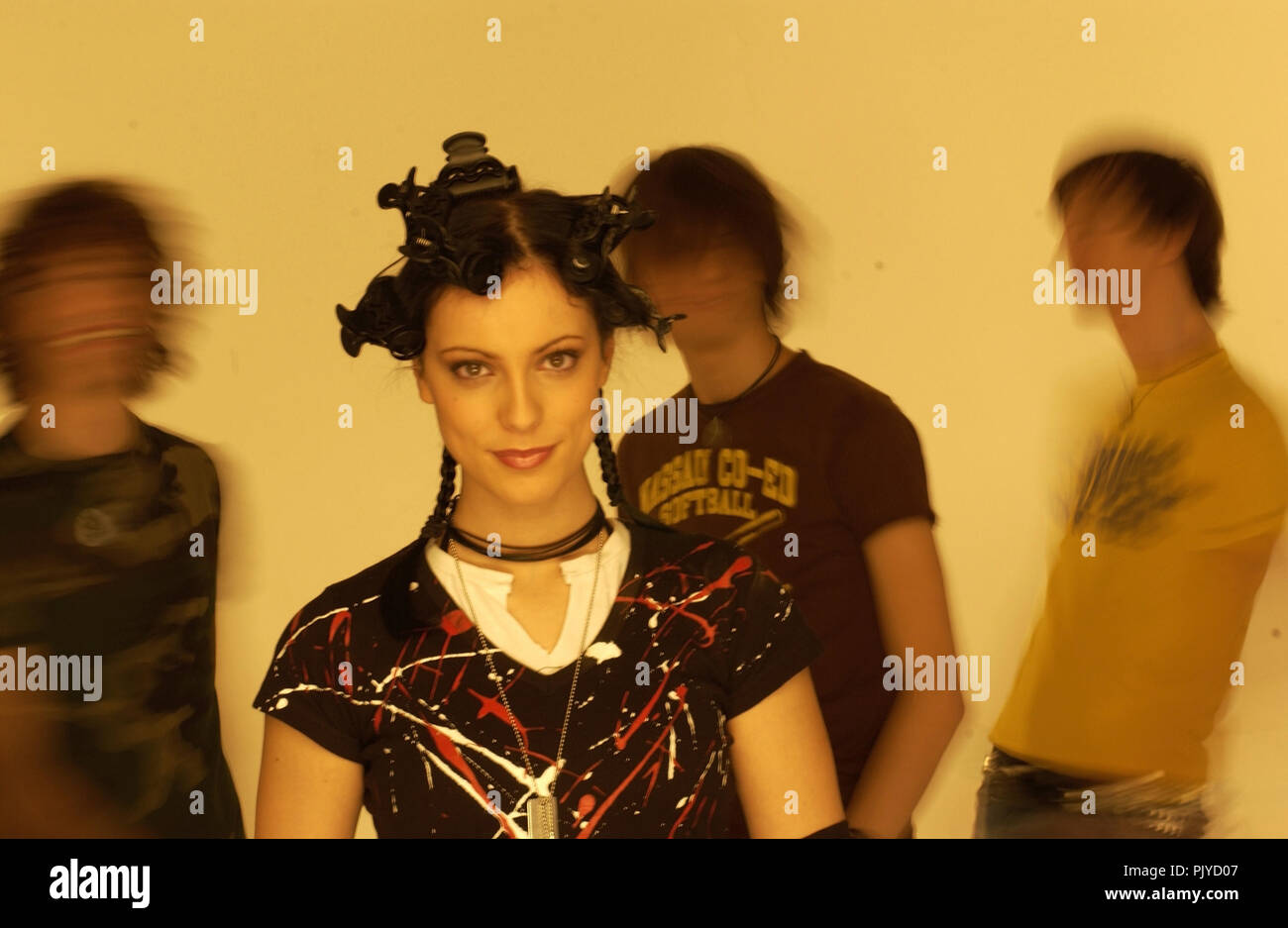 Band Silbermond with singer Stefanie Kloss on 27 January 2004 in Munich ...
