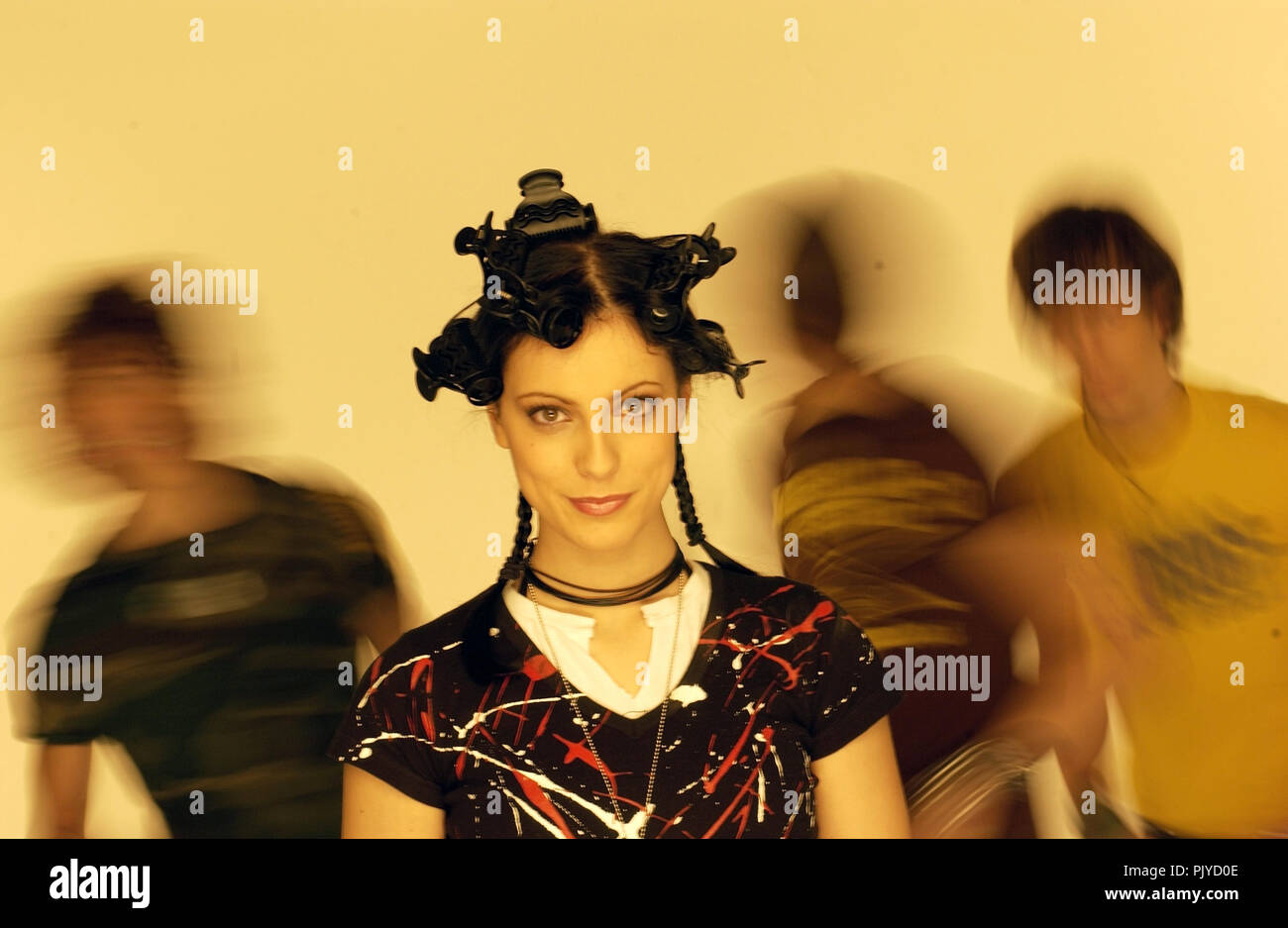 Band Silbermond with singer Stefanie Kloss on 27 January 2004 in Munich ...