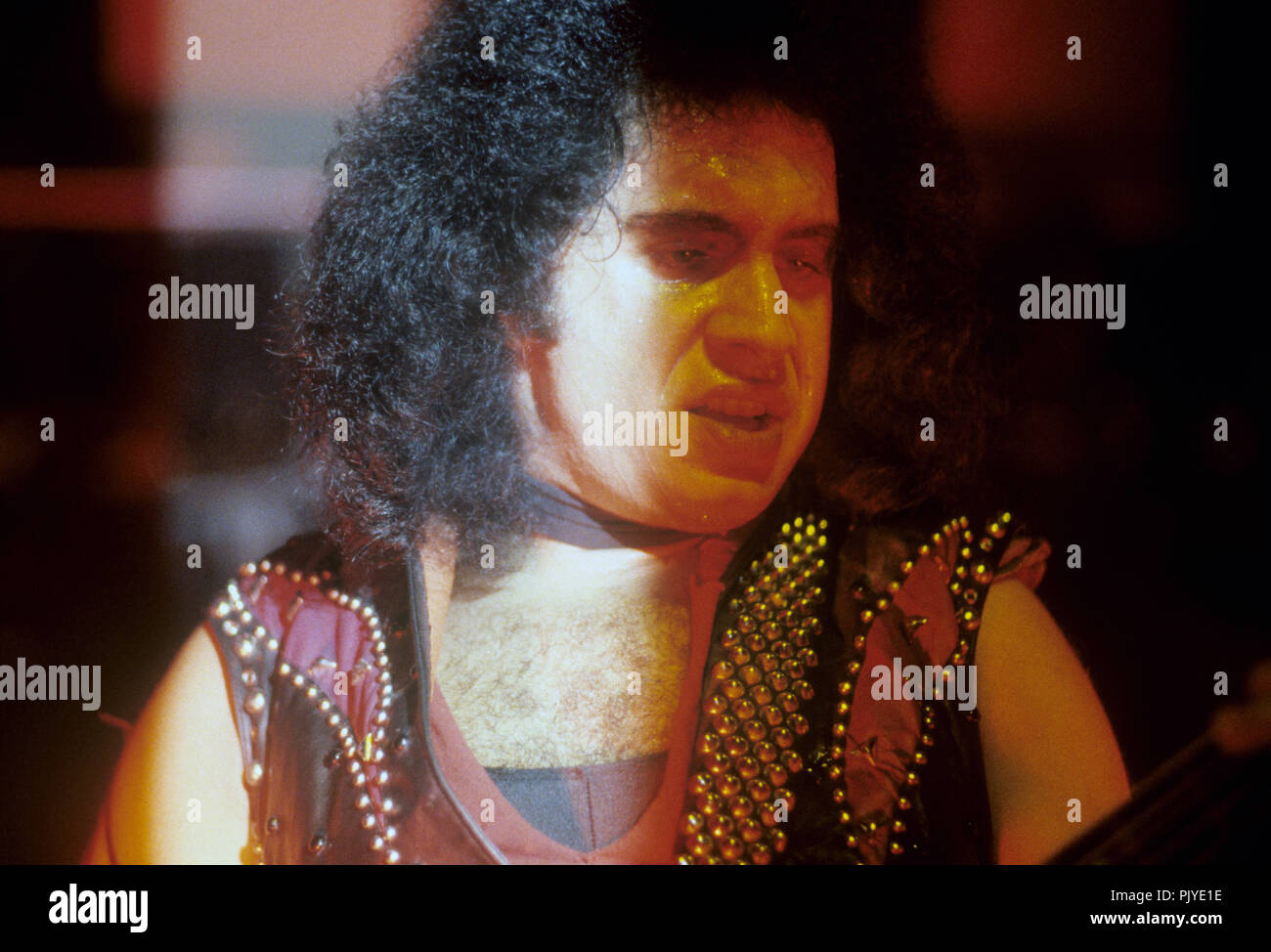 Gene Simmons (Kiss) on 02.11.1983 in München / Munich. | usage