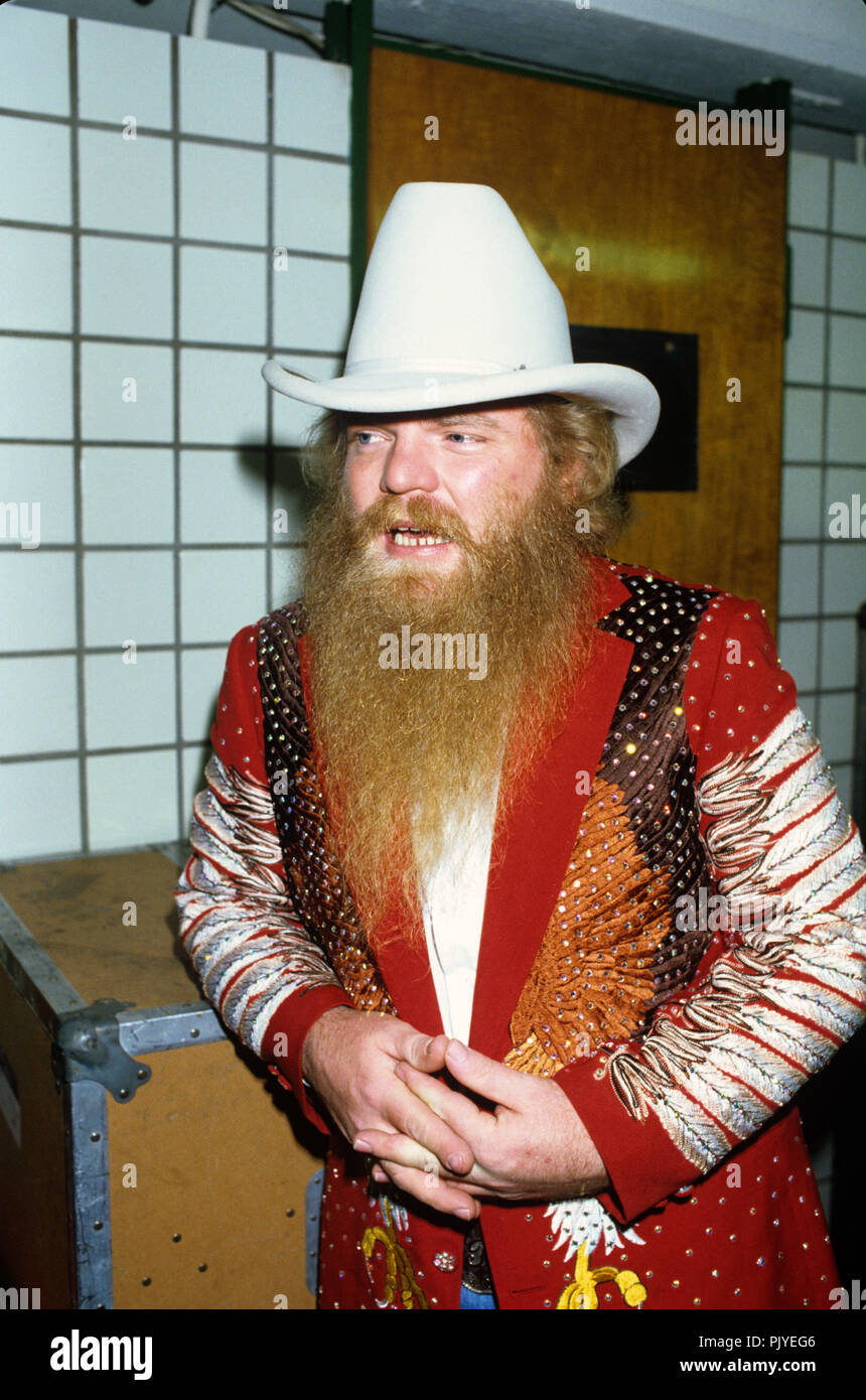 Dusty Hill (ZZ Top) on 01.05.1982 in Dortmund. usage worldwide Stock Photo Alamy