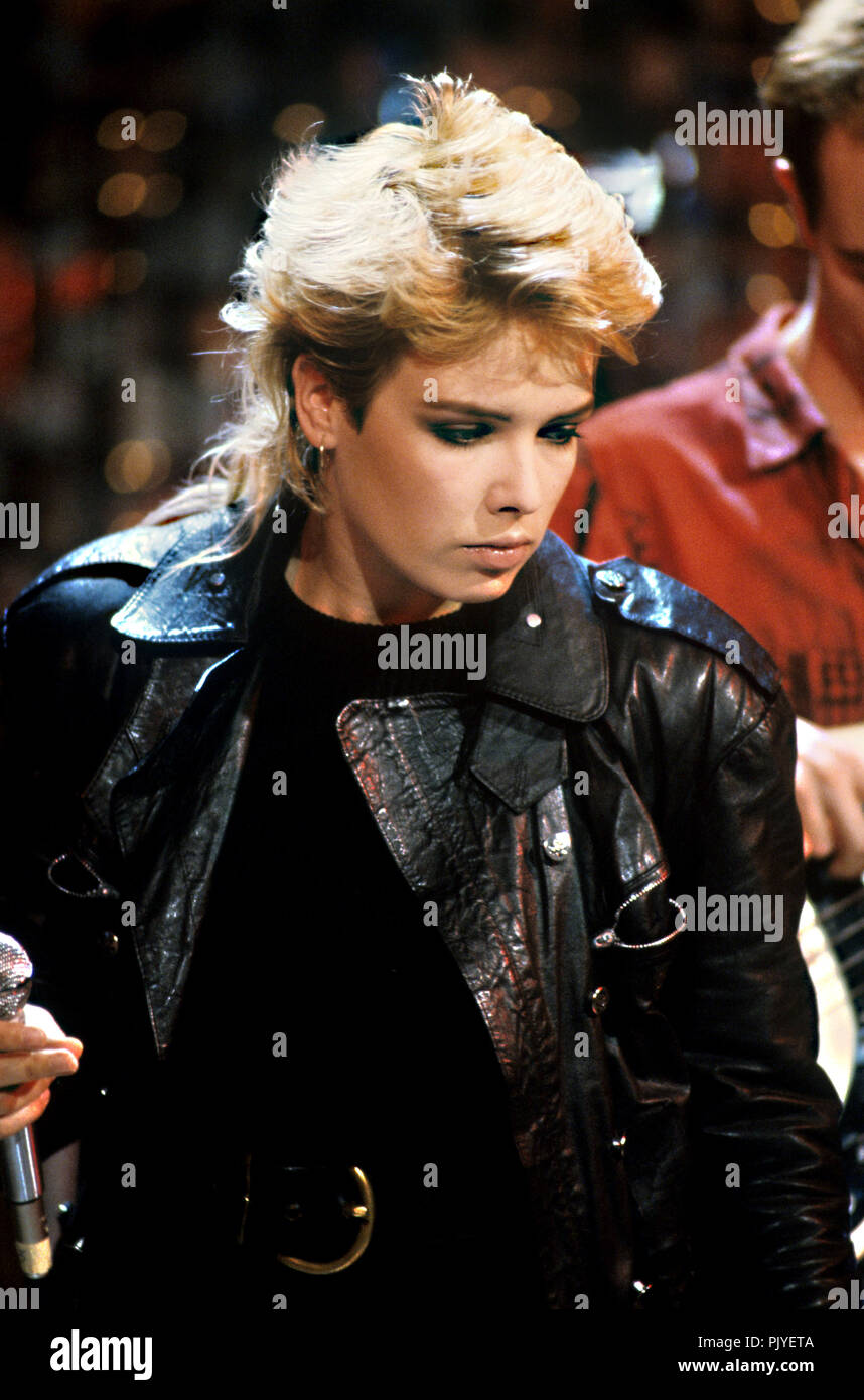 Kim Wilde on 01.10.1983 in Paris. | usage worldwide Stock Photo