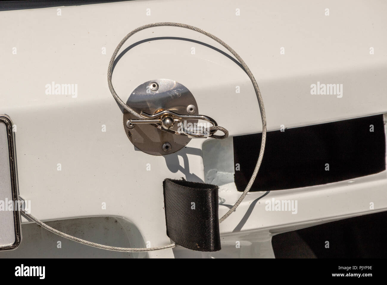 Lock on the car bumper Stock Photo Alamy