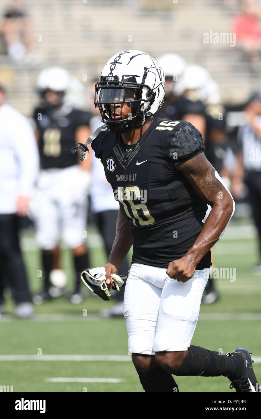 Nashville, USA. 08th Sep, 2018. Vanderbilt wide receiver Kalija Lipscomb (16) during the game between the Nevada Wolf Pack and the Vanderbilt Commodores at Vanderbilt Stadium in Nashville, USA. TN. Thomas McEwen/CSM/Alamy Live News Stock Photo