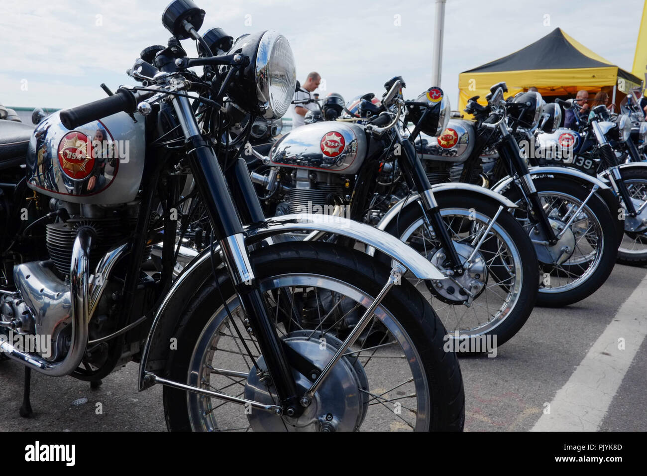 Brighton, UK. 9th September , 2018The annual Ace Cafe Brighton Burn Up where bikers gather at the Ace Cafe in North London and travel to brighton. Andrew Steven Graham/Alamy Live News Stock Photo