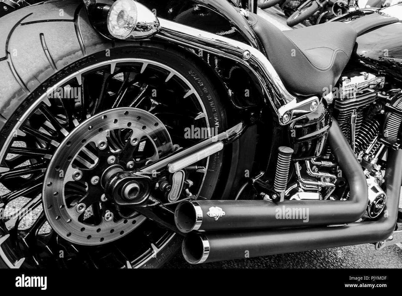 September 9, 2018 - Thousands of bikers took to the road for their annual ''London to Brighton Burn Up'' ride event. They departed from the Ace Cafe in London and descended on Brighton seafront where motorcycles of all times & styles were on display Credit: Matt Duckett/IMAGESLIVE/ZUMA Wire/Alamy Live News Stock Photo