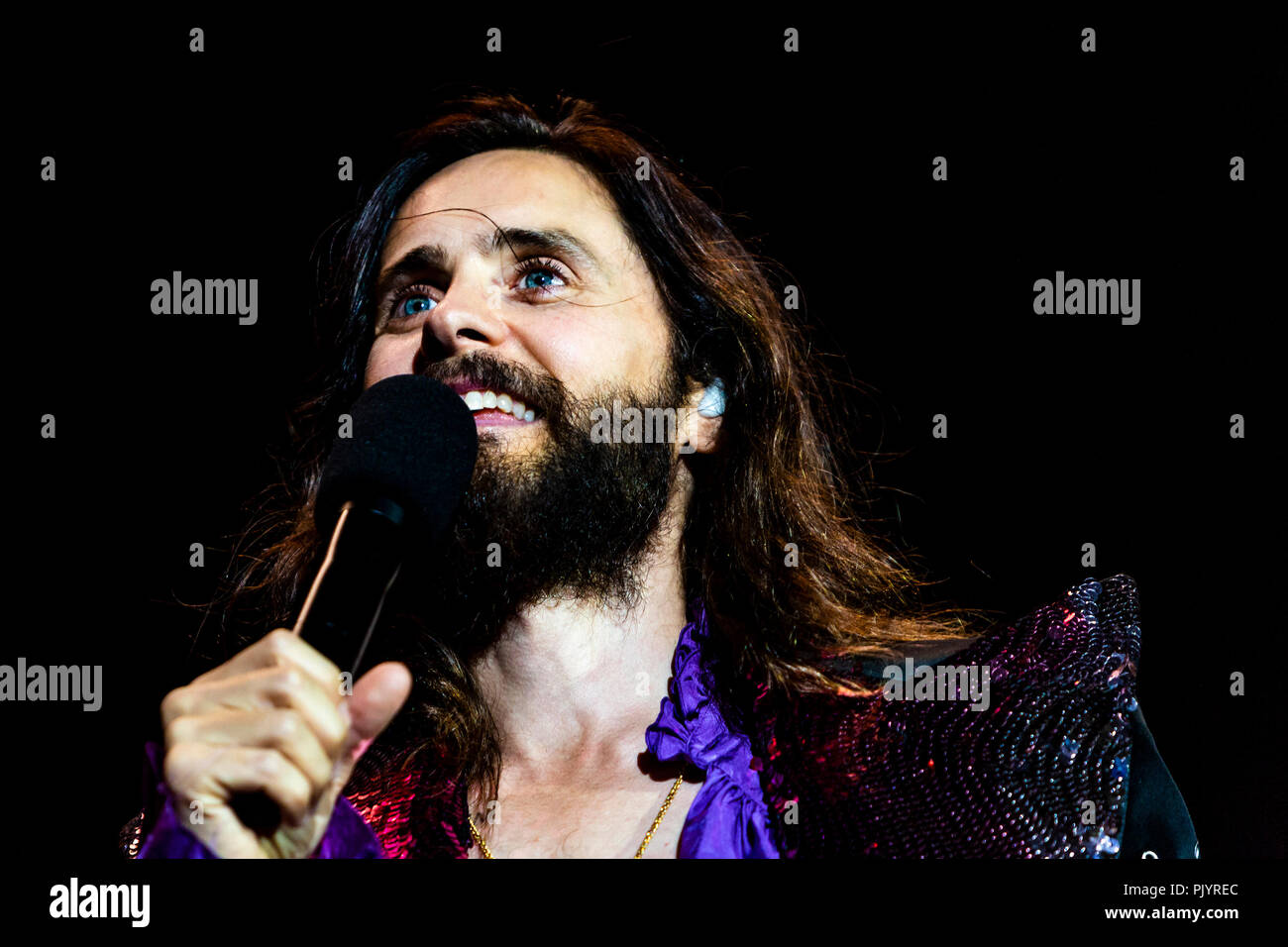 Milan, Italy, 8th September 2018: Thirty Seconds to Mars (Jared and Shannon Leto) perform on stage at Milano Rocks in Italy, at Area Experience in Milan, for their European Tour 2018 - Valeria Portinari/Alamy Live News Stock Photo