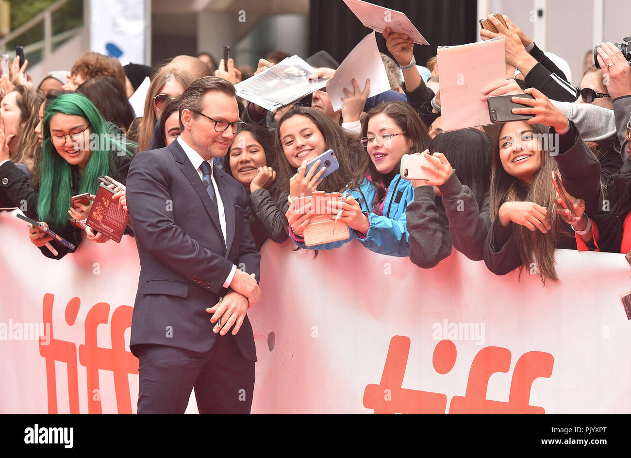 Toronto, Canada. 09th Sep, 2018. Christian Slater attends the 'The Public' premiere during 2018 Toronto International Film Festival at Roy Thomson Hall on September 9, 2018 in Toronto, Canada. Credit: Is/Media Punch/Alamy Live News Stock Photo