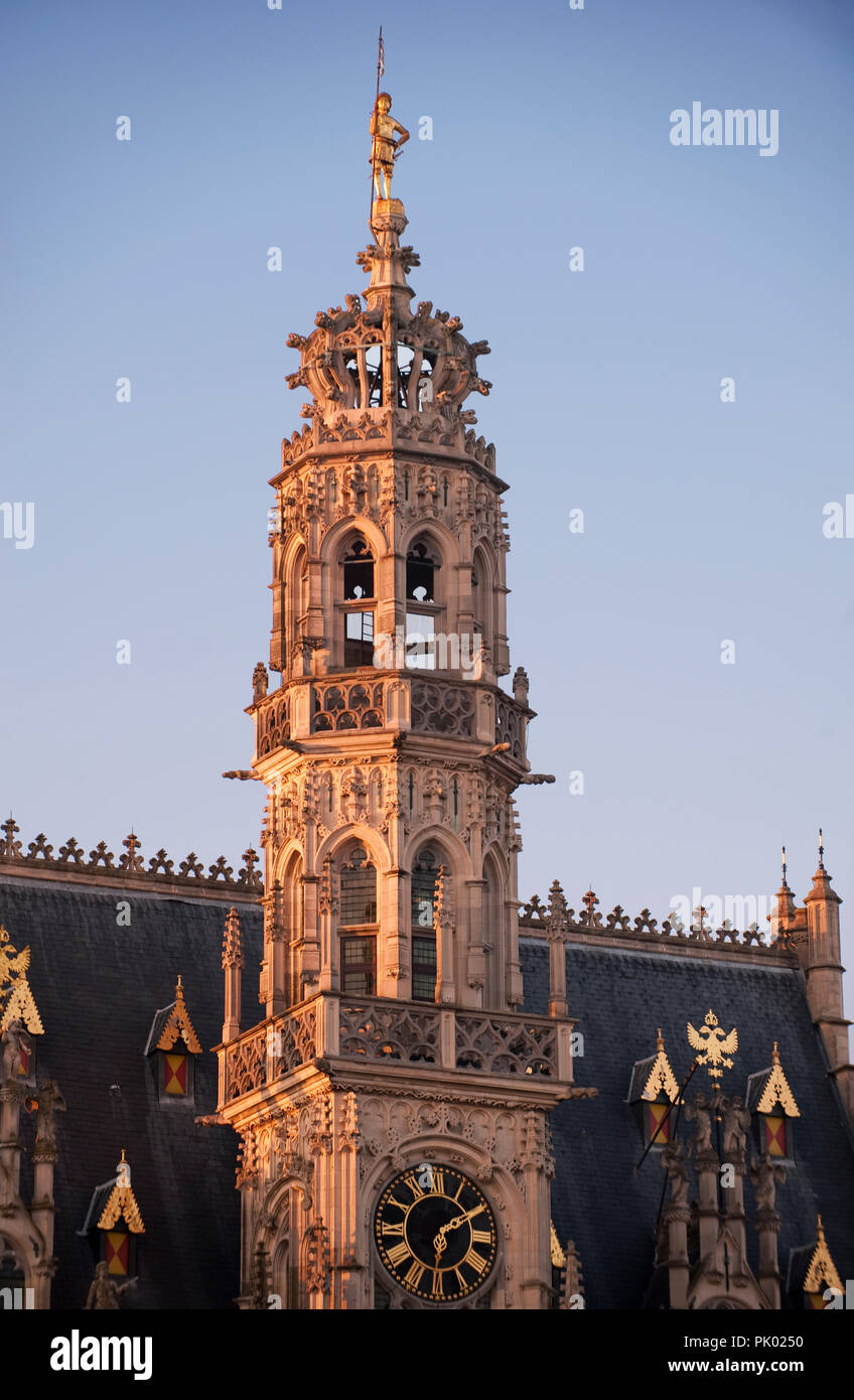 The 16th Century Town Hall of Oudenaarde (Belgium, 22/10/2011) Stock Photo