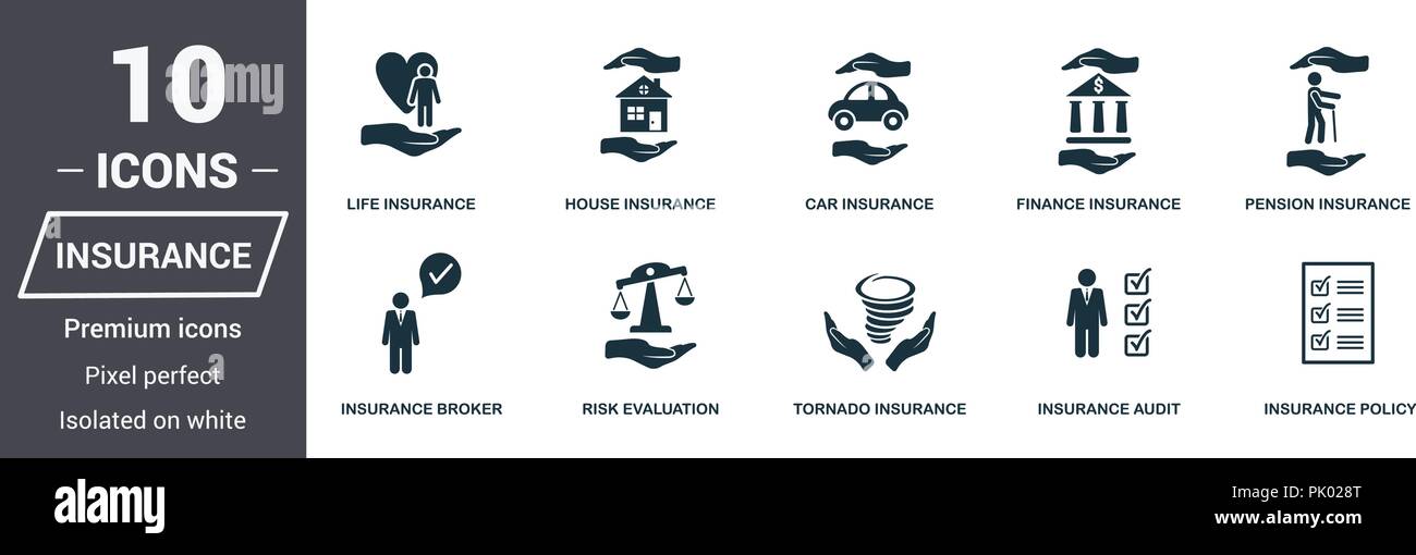 Insurance icons set. Premium quality symbol collection. Insurance icon ...