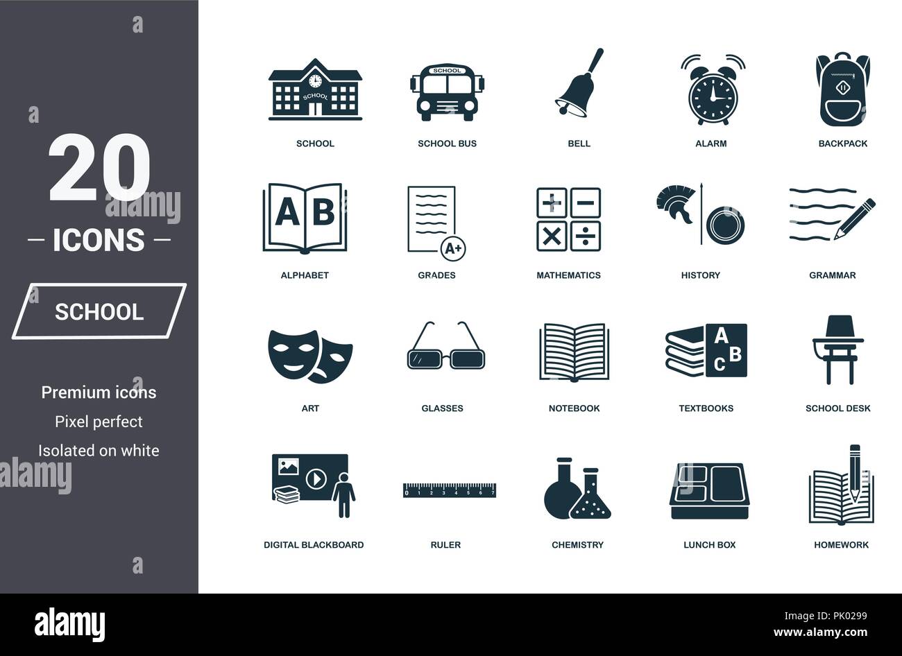 Insurance icons set. Premium quality symbol collection. School icon set ...