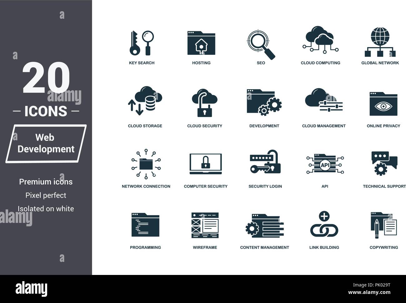 Insurance icons set. Premium quality symbol collection. Web Development ...