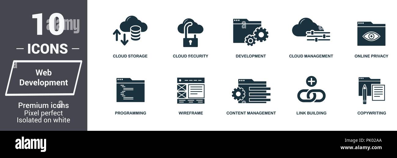 Insurance icons set. Premium quality symbol collection. Web Development ...