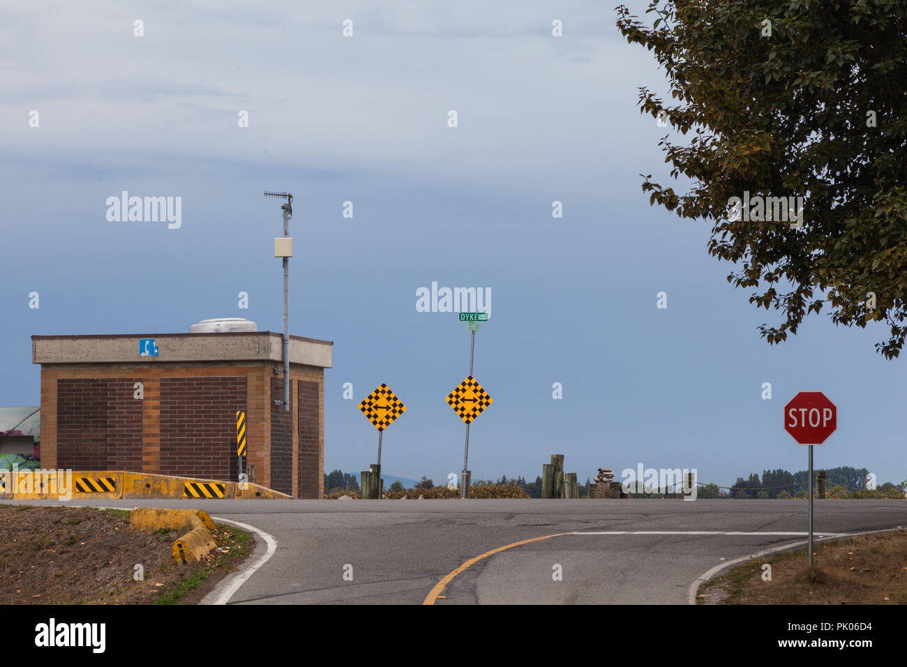 Gilbert road and Dyke road intersection in Richmond, British Columbia