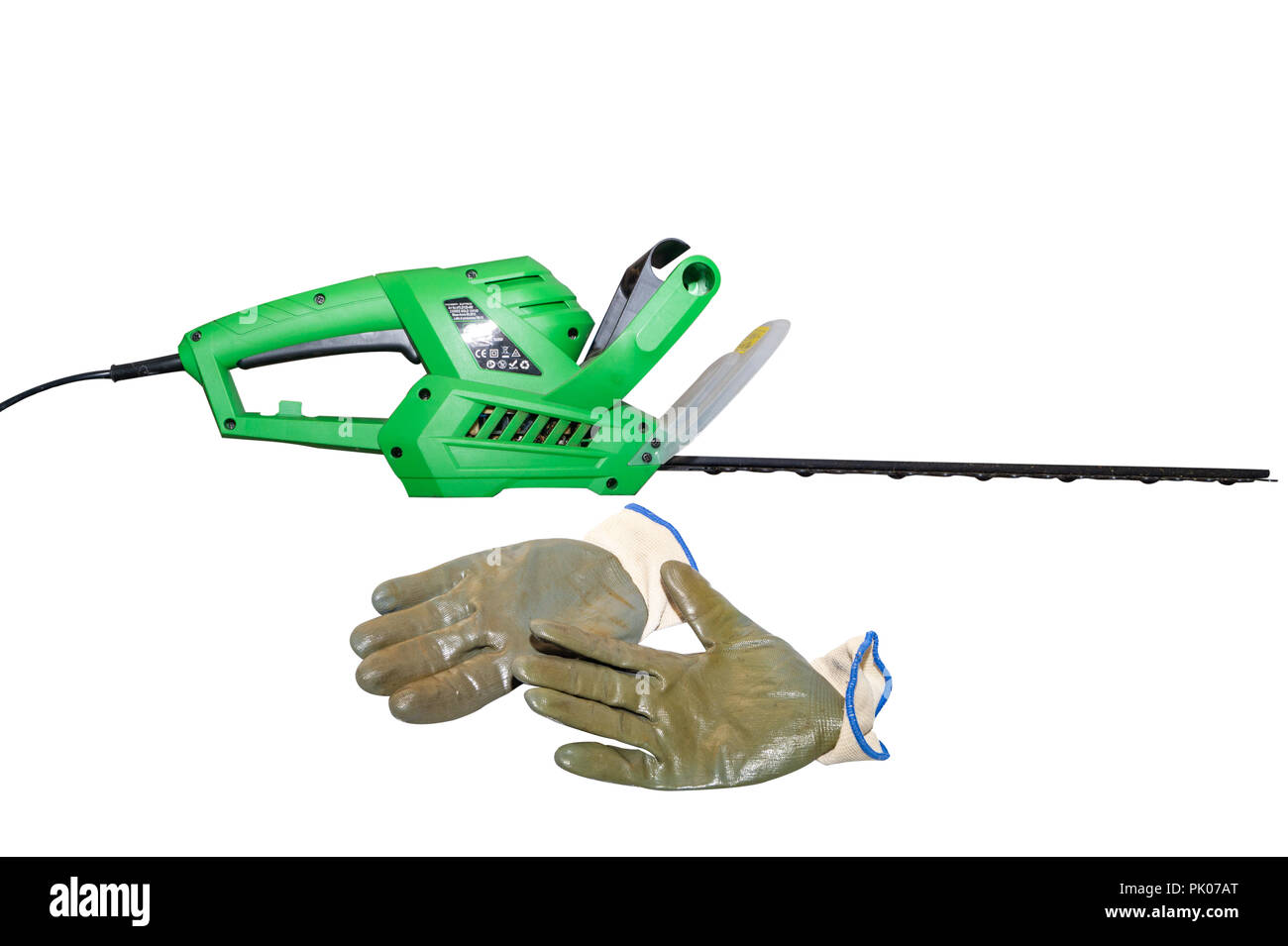 hedge trimmers isolated on white background Stock Photo