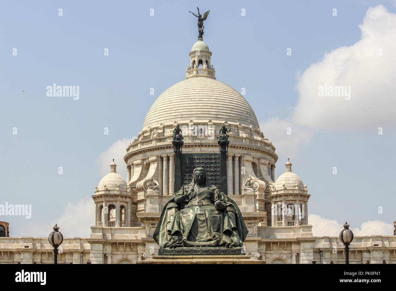 Day View of Victoria Memorial in Kolkata Stock Photo
