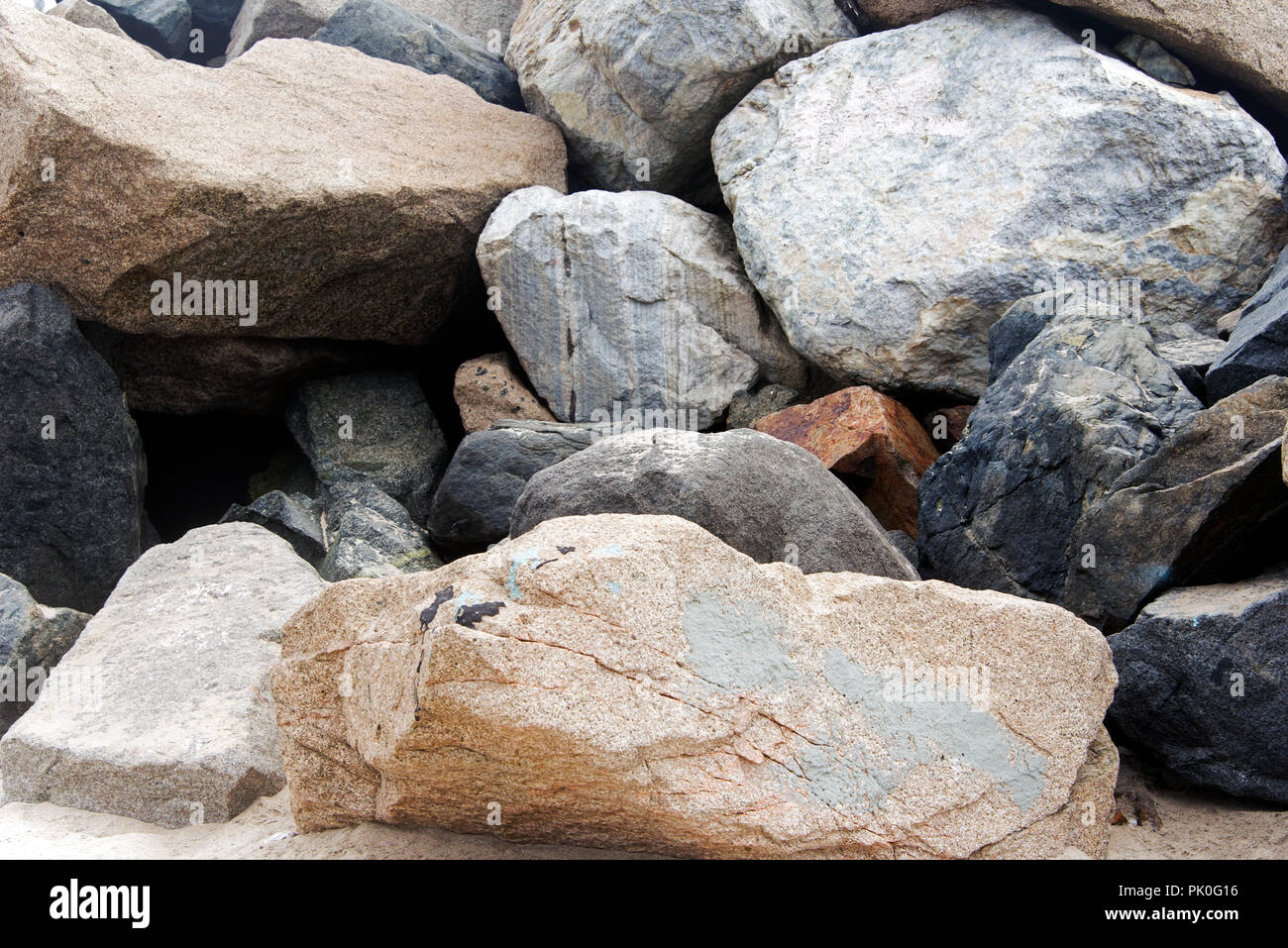 A view of huge and big rocks in Los Angeles, California that can be ...