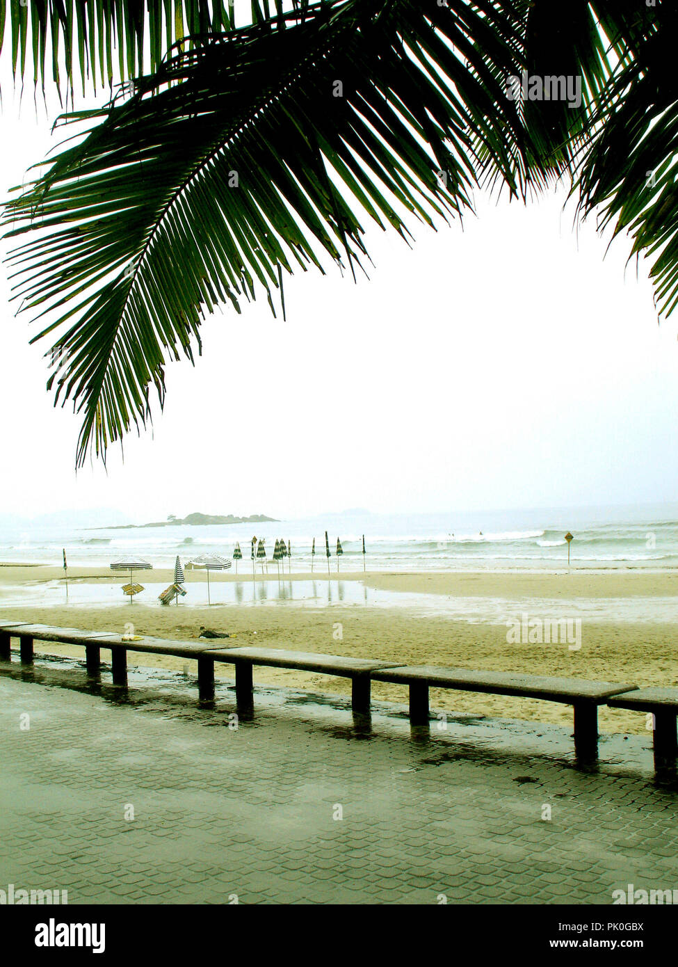 Landscape, Pitangueiras Beach, Guarujá, São Paulo, Brazil Stock Photo