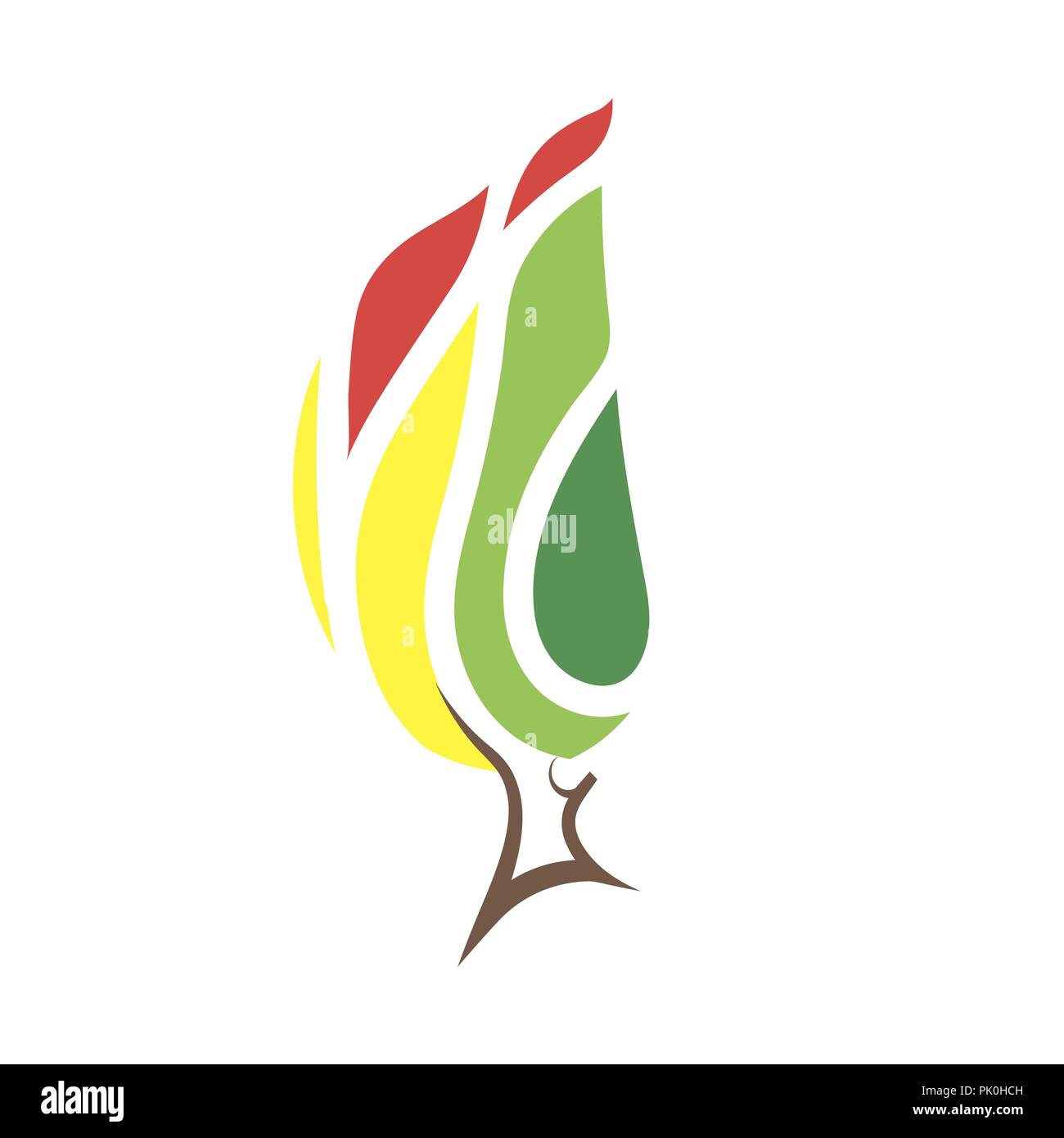 Burning Forest Icon Stock Vector