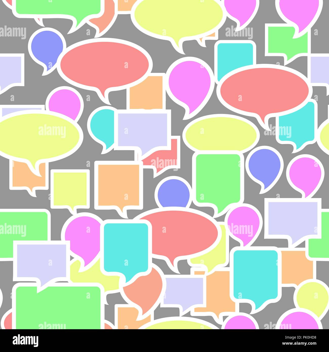 Colorful Speech Bubbles Seamless Pattern Stock Vector
