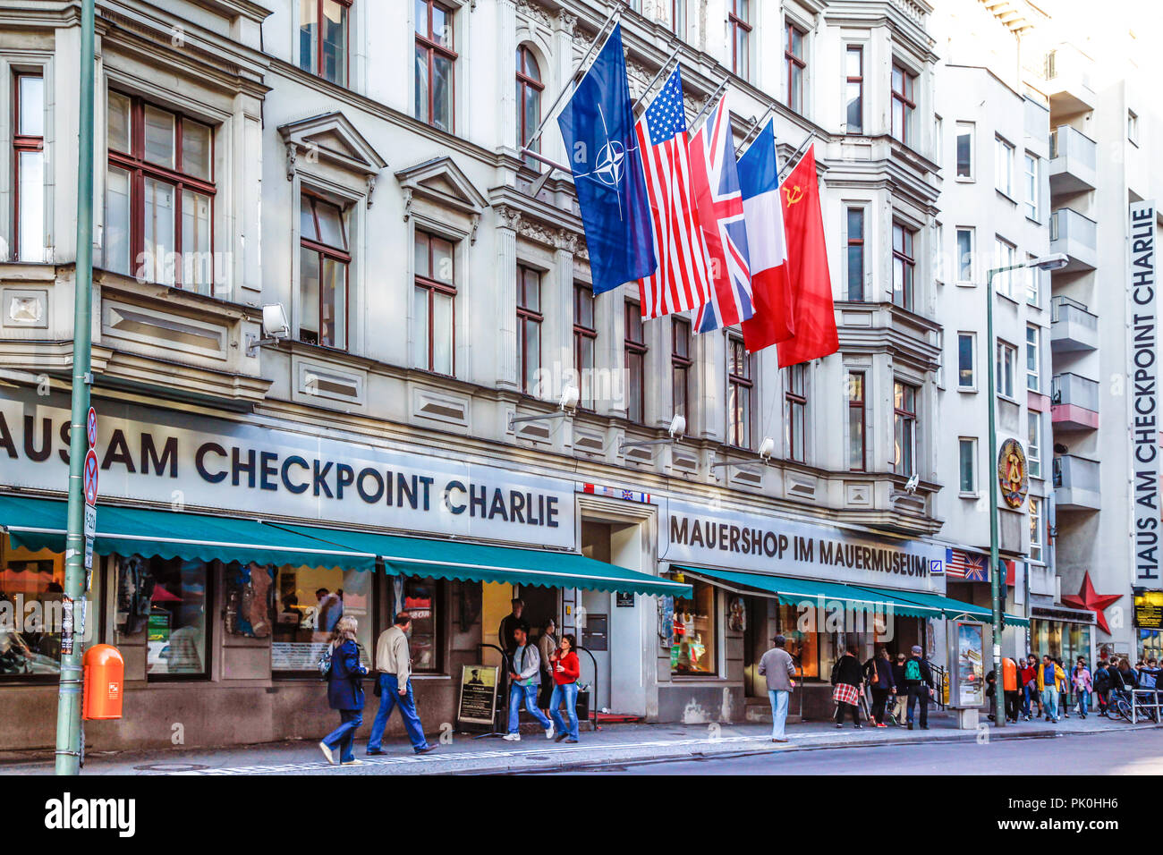 The Wall Museum at Checkpoint Charlie in Berlin, Germany Stock Photo