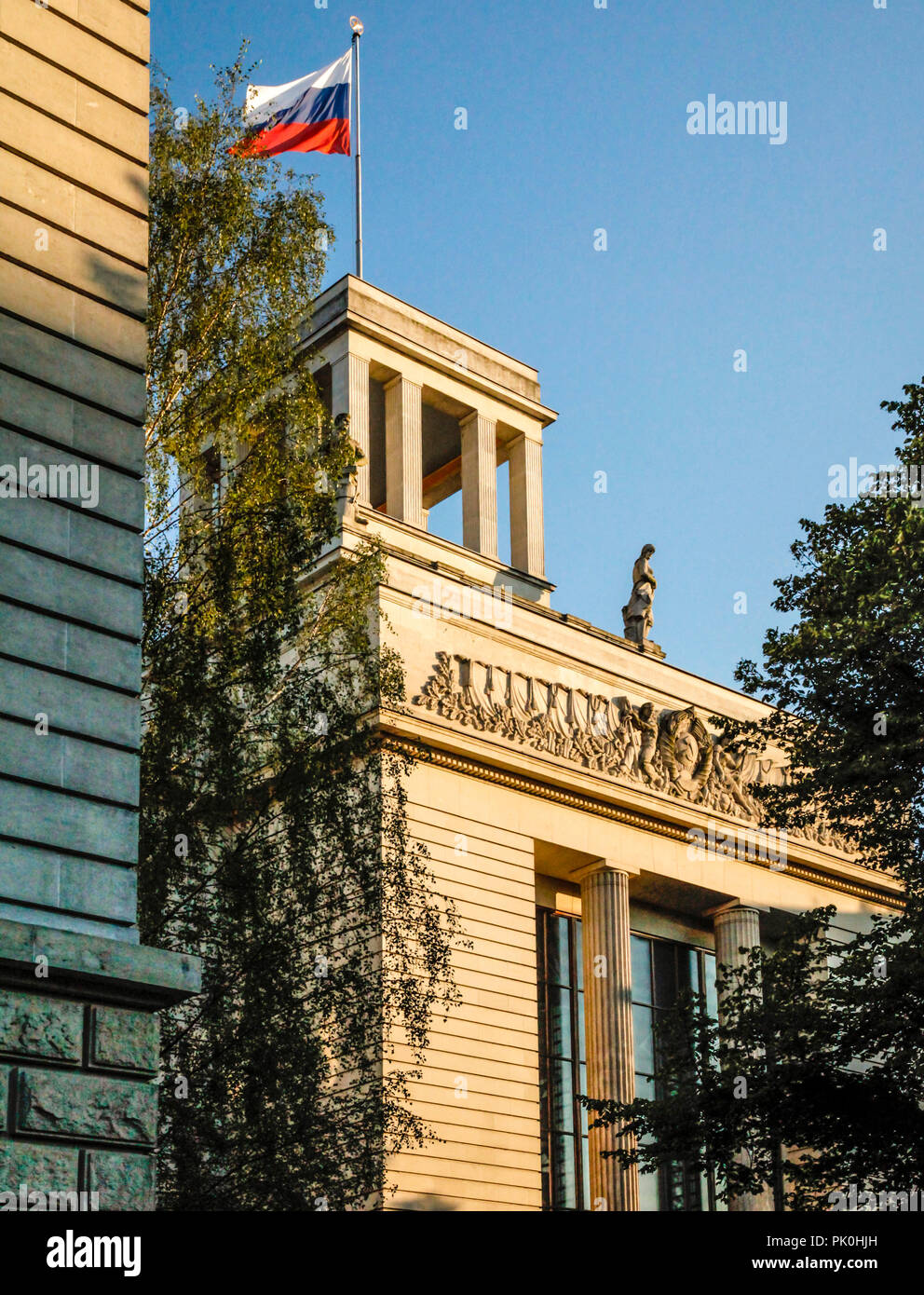 Russian Embassy building in Berlin, Germany Stock Photo