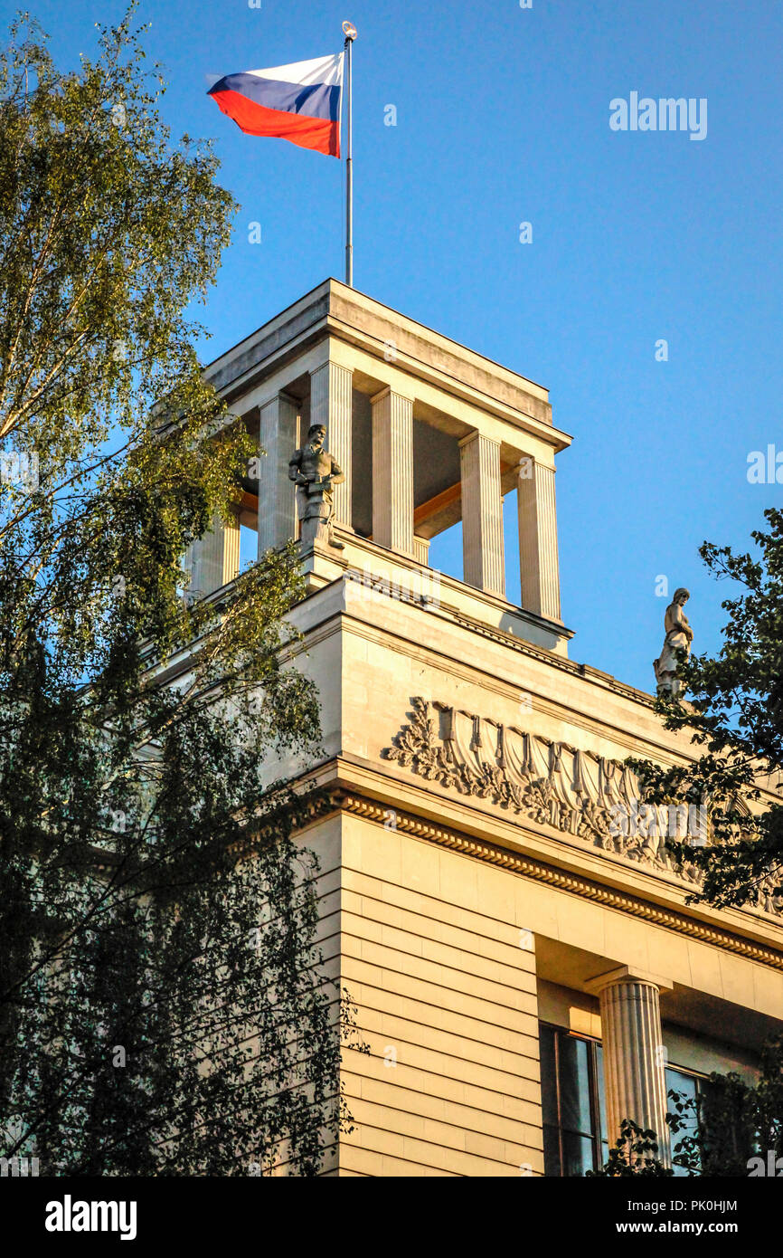 Russian Embassy building in Berlin, Germany Stock Photo