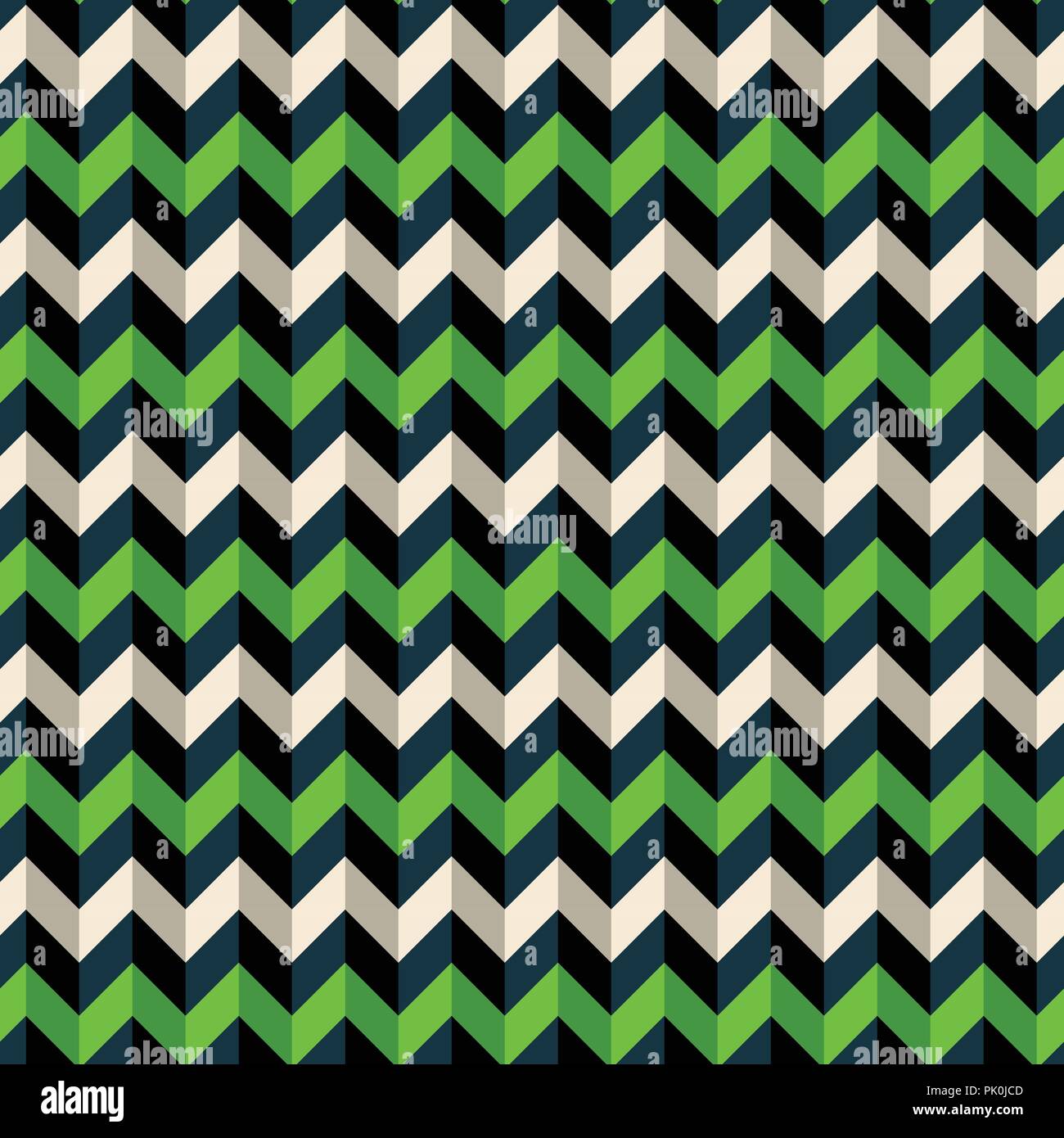 Seamless colorful zigzag chevron pattern background. Stock Vector