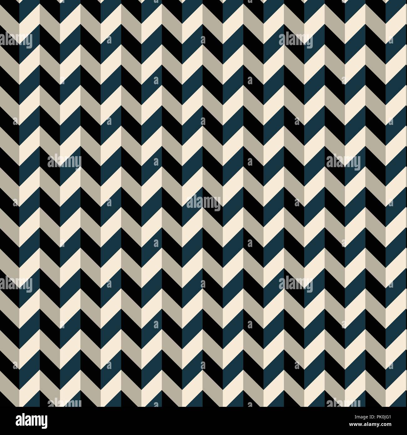 Seamless colorful zigzag chevron pattern background. Stock Vector