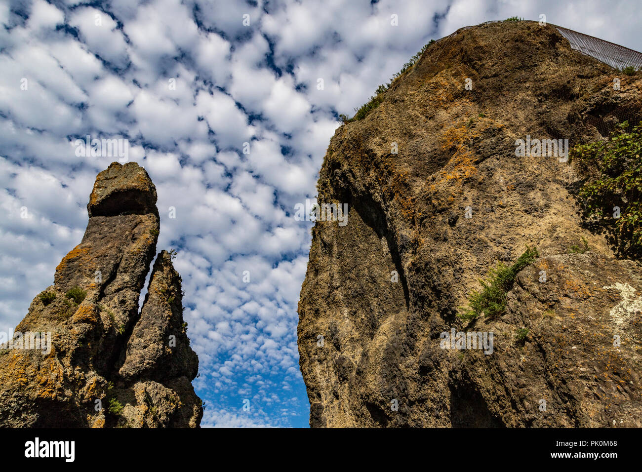 Godzilla Iwa Rock Oronko Iwa Rock And Sankaku Iwa Rock Are Picturesque Rock Or Island Formations Around The Tip Of Cape Utoro These Huge Rocks Stock Photo Alamy