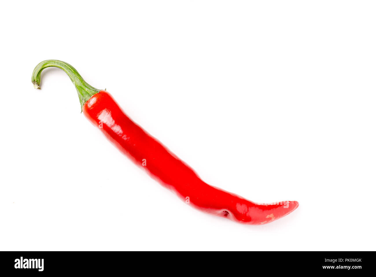 hot red chili pepper isolated on white background Stock Photo