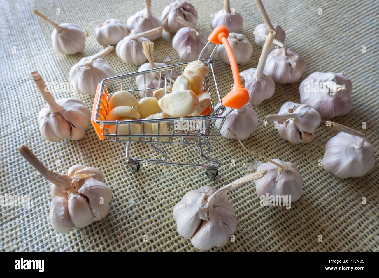 Garlic for sale Stock Photo Alamy