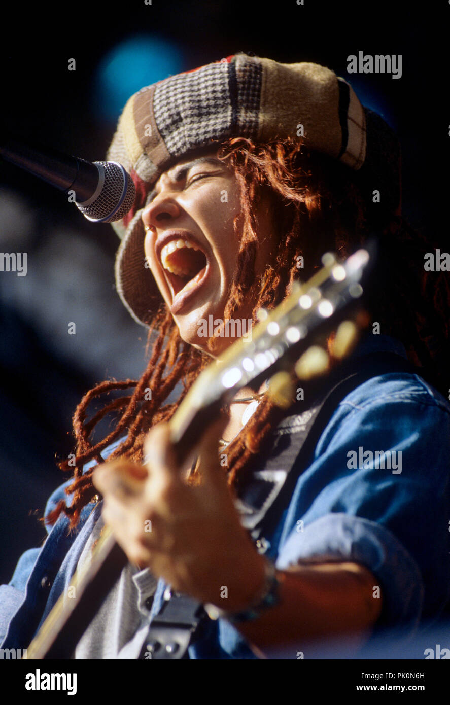 Linda Perry (4 Non Blondes) on 18.07.1993 in Bad Mergentheim. | usage