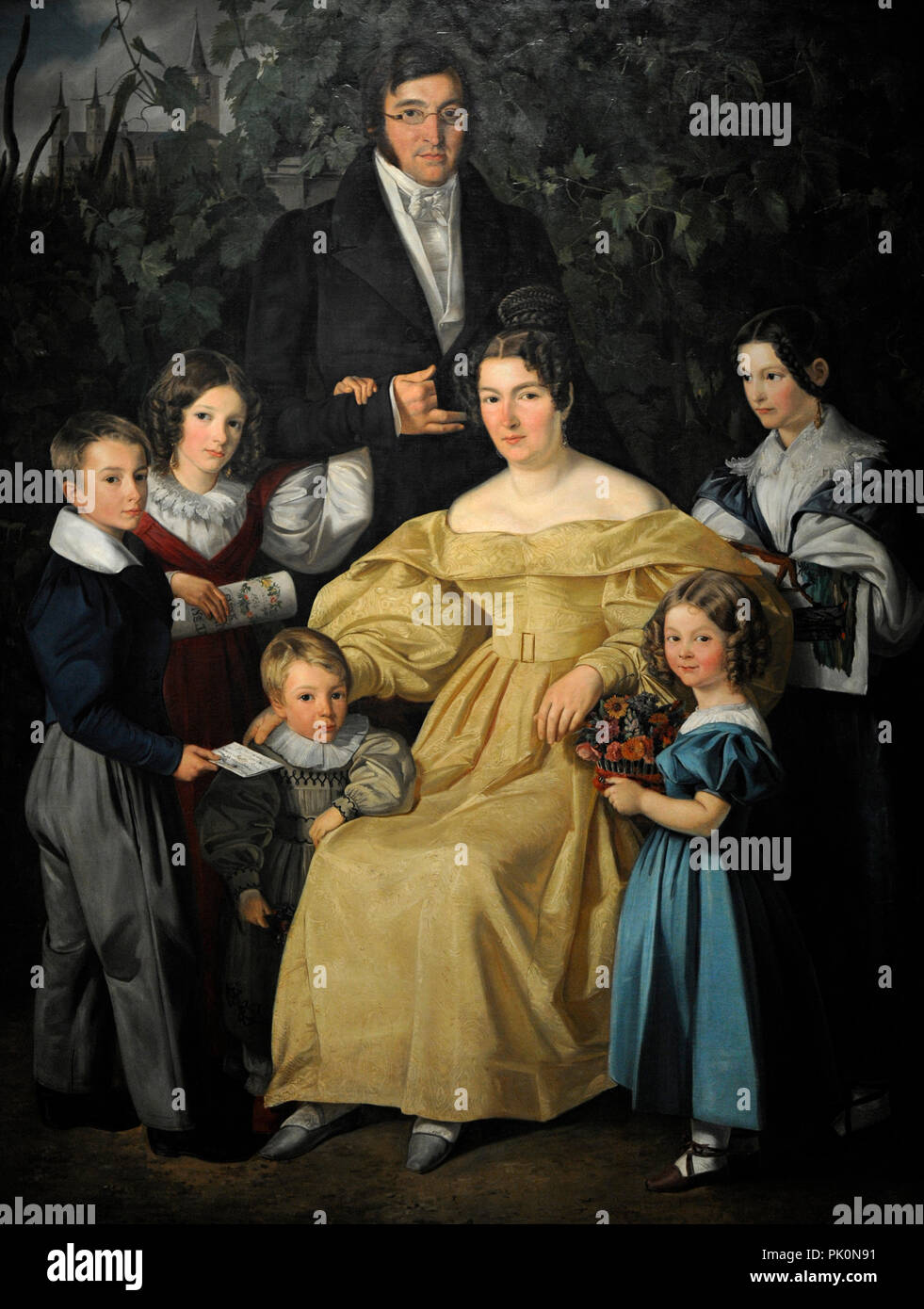 Simon Meister (1796-1844). German painter. The Werbrun Family, 1834. Wallraf-Richartz Museum. Cologne. Germany. Stock Photo