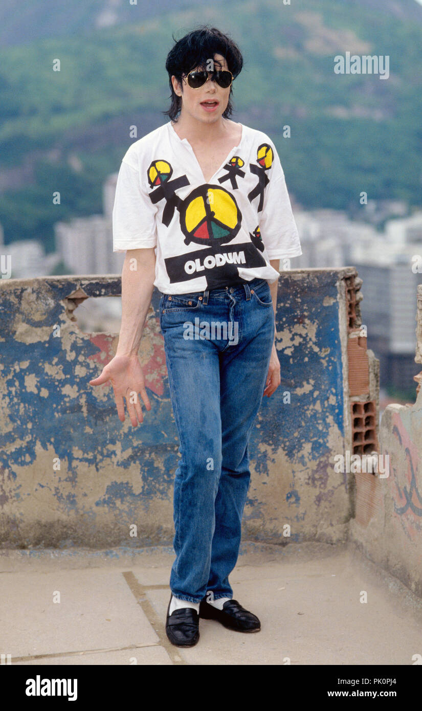 Michael Jackson on 01.02.1996 in Rio / Salvador. | usage worldwide Stock  Photo - Alamy
