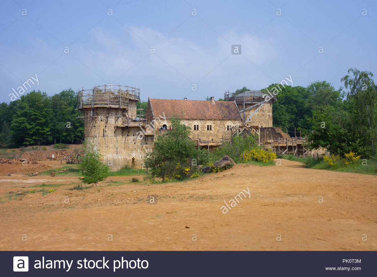 Gudelon Castle, Burgundy, France. The castle is being built entirely