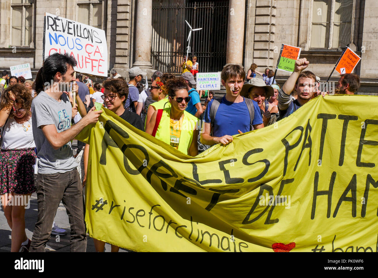 Thousands march to protest against global heating, Lyon, France Stock Photo