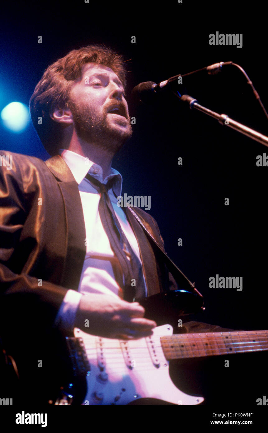 Eric Clapton on 20.04.1983 in Bremen. | usage worldwide Stock