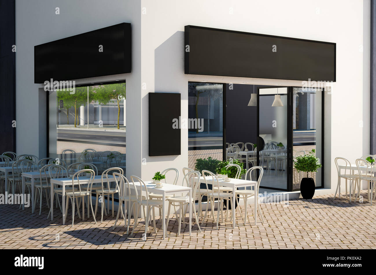 https://c8.alamy.com/comp/PK0XA2/3d-rendering-of-modern-cafe-store-exterior-with-terrace-PK0XA2.jpg