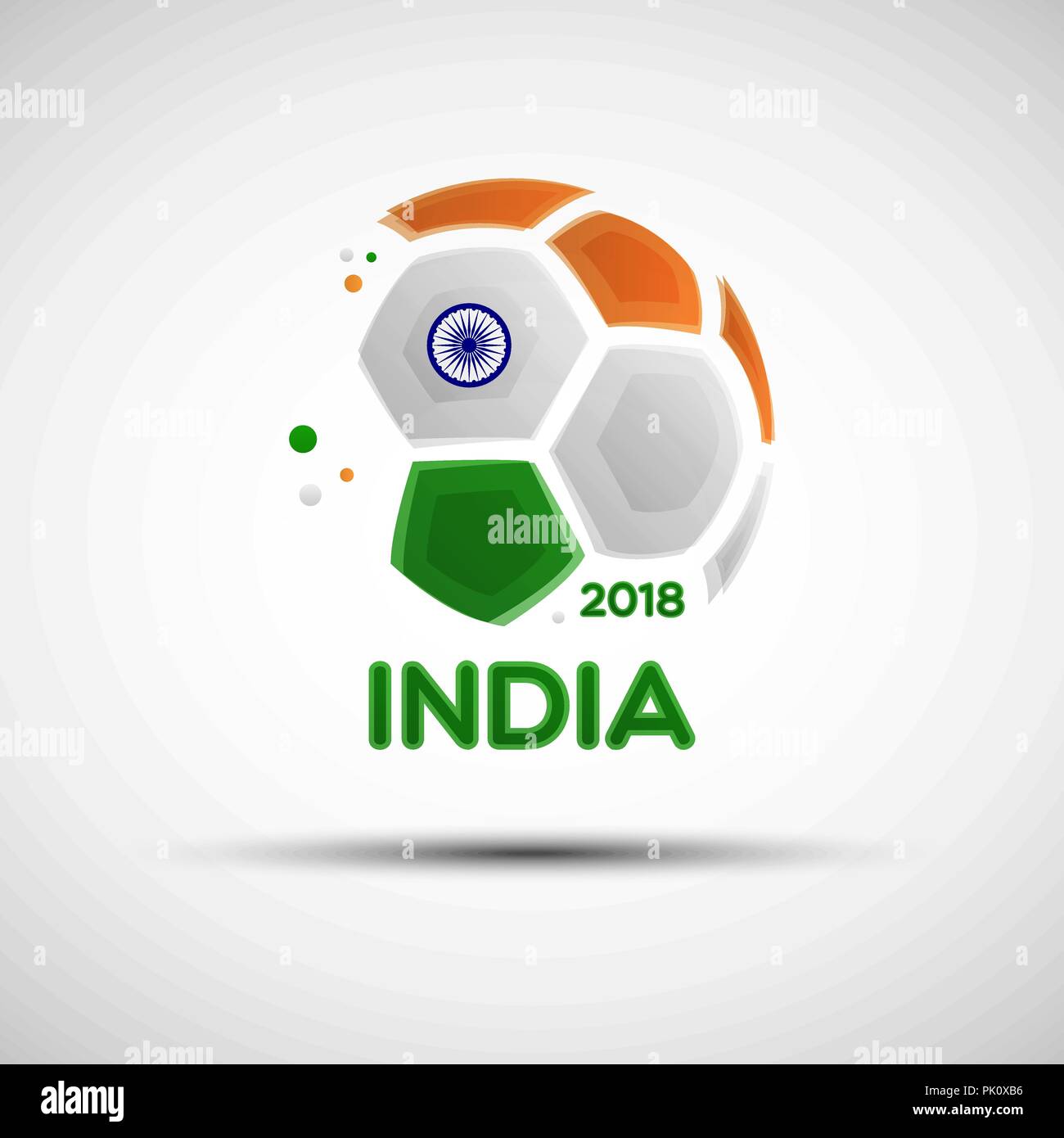 Football championship banner. Flag of India. Vector illustration of